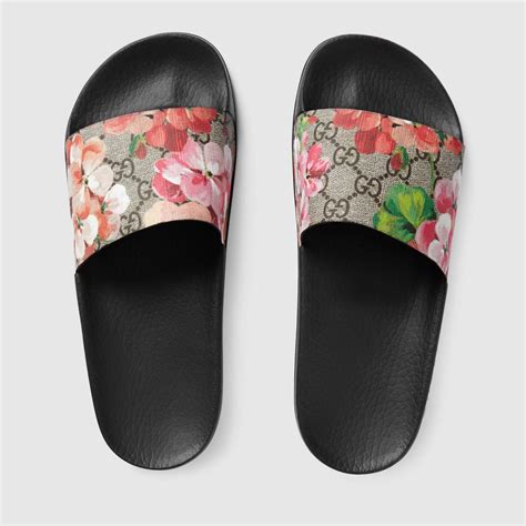 floral gucci sandals women|gg blooms supreme slide sandals.